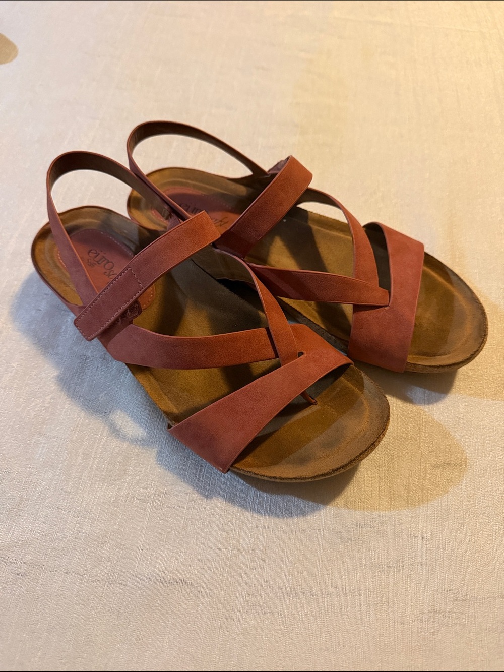Euro by Sofft ‘Gianetta’ Women’s Strappy Slingback Sandals in Rust Size 9